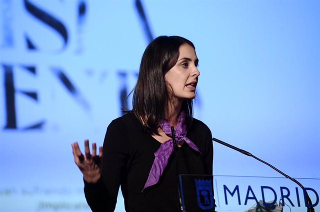 La portavoz de Más Madrid en el Ayuntamiento, Rita Maestre, interviene en el acto institucional con motivo del 25-N, Día Internacional de la Eliminación de la Violencia contra la Mujer, en Madrid (España), a 25 de noviembre de 2020. 