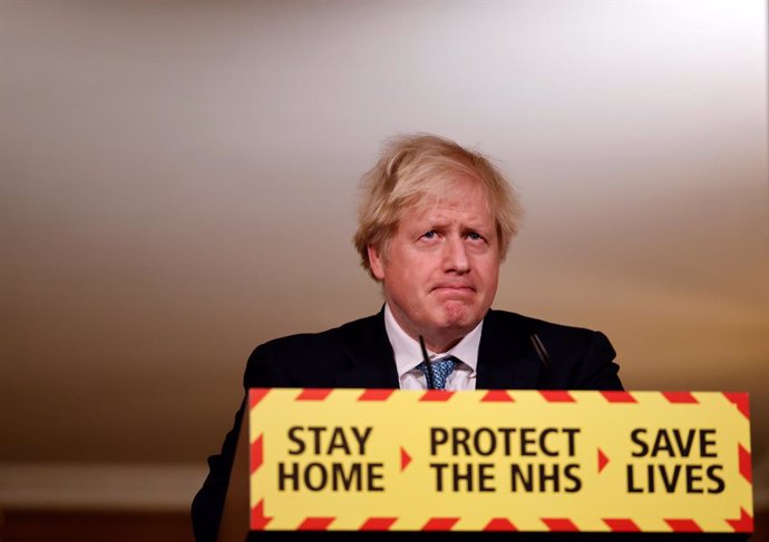 07 January 2021, England, London: British Prime Minister Boris Johnson holds a media briefing on the coronavirus (COVID-19), at 10 Downing Street. Photo: Tolga Akmen/PA Wire/dpa