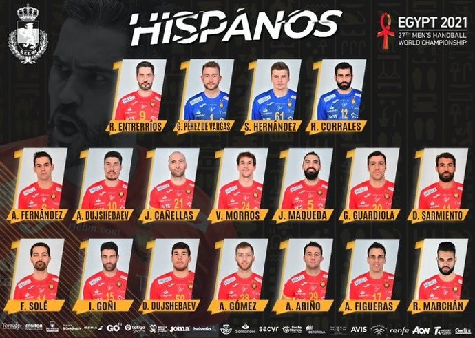Convocatoria de la selección española de balonmano para el Mundial de Egipto