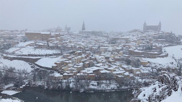 Panorámica de Toledo nevado
