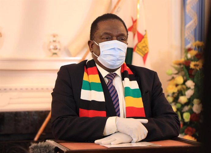 El presidente de Zimbabue, Emmerson Mnangagwa