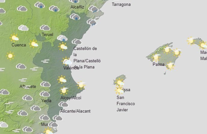 Predicicón del tiempo para este domingo, 10 de enero