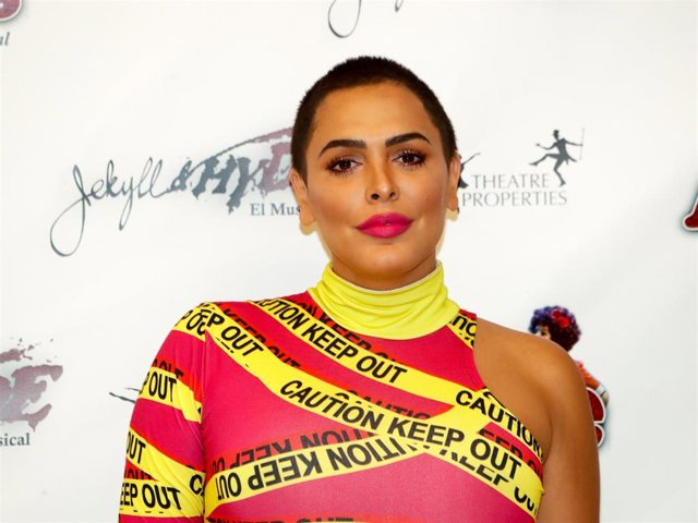 Amor Romeira durante el photocall para el estreno del primer musical de gran formato de la temporada, JEKYLL & HYDE en los Teatros del Canal, en Madrid