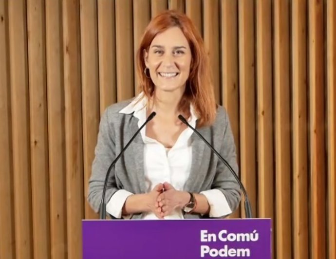 La candidata de los comuns a la Presidencia de la Generalitat, Jéssica Albiach.