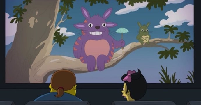 Los Simpson rinde tributo a Mi vecino Totoro, la obra maestra de Hayao Miyazaki