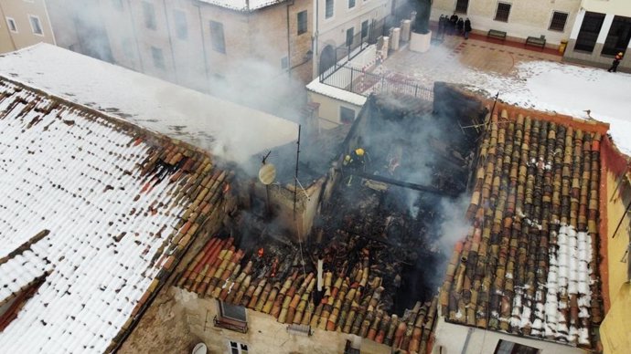 Incendio en el Almudí de Cuenca