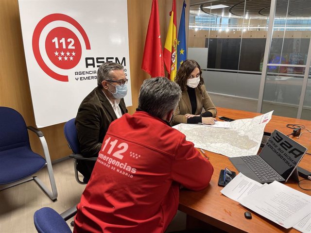 Reunión del PLATERCAM (Plan Territorial de Protección Civil de la Comunidad de Madrid)  del sábado, 9 de enero.