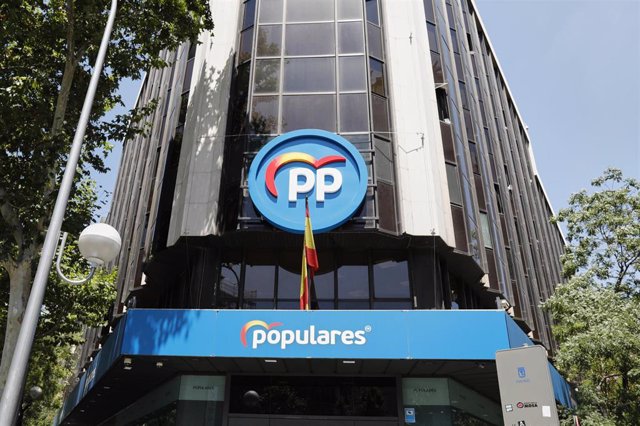 Edificio de la sede del PP, situado en la calle Génova, en Madrid (España), a 24 de julio de 2020.