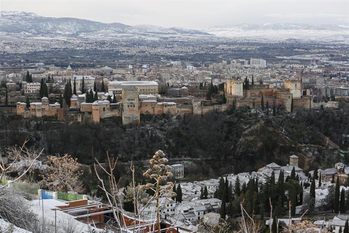 Nevada en Granada capital este domingo.