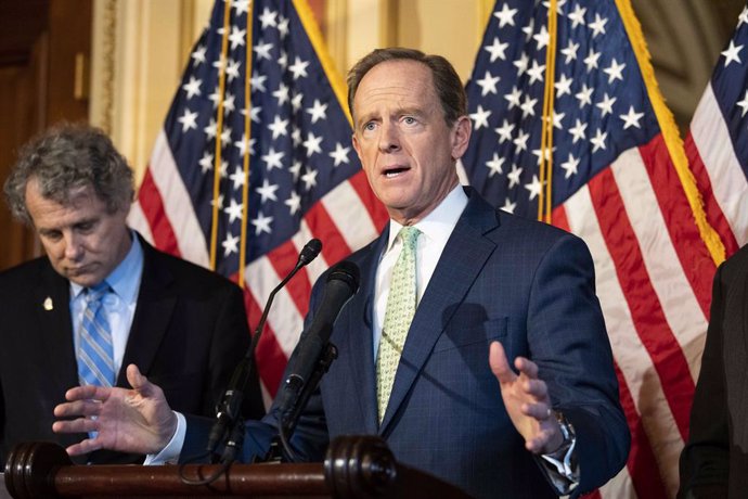December 18, 2019 - Washington, DC, United States: U.S. Senator Pat Toomey (R-PA) speaking at a press conference to discuss sanctions on North Korea in the final NDAA (National Defense Authorization Act) package. (Michael Brochstein/Contacto)