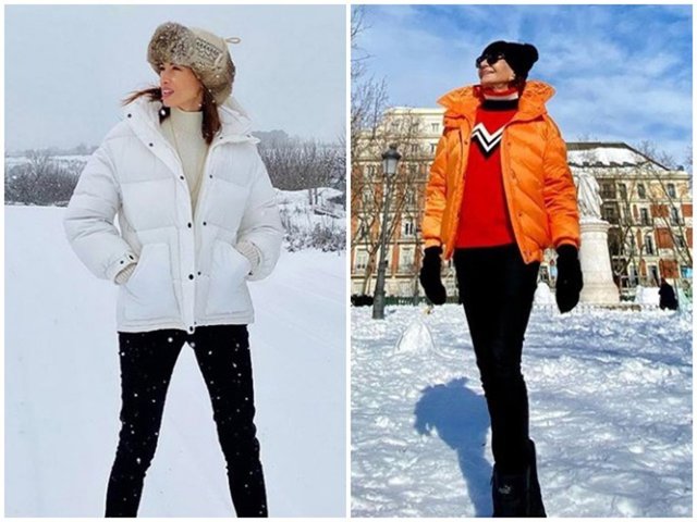 Nieves Álvarez y Naty Abascal han presumido de estilo bajo la nieve
