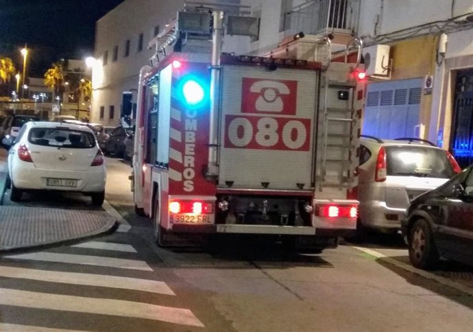 Un vehículo de los bomberos