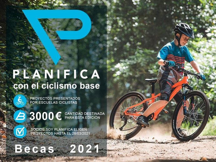 Cartel de la primera edición de las becas Planifica tus pedaladas