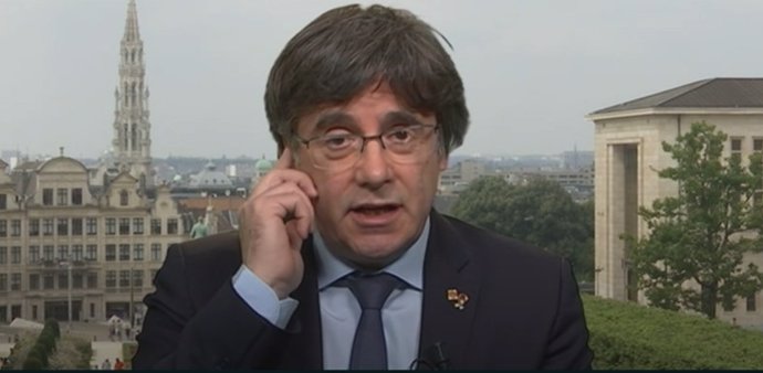 El expresidente de la Generalitat y cabeza de lista de JxCat a las elecciones del 14F, Carles Puigdemont