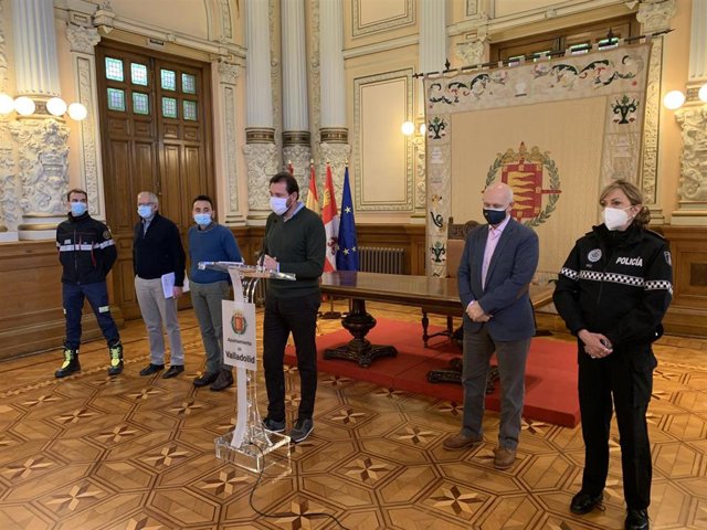 Rueda de prensa del alcalde de balance del operativo ante la borrasca 'Filomena'.