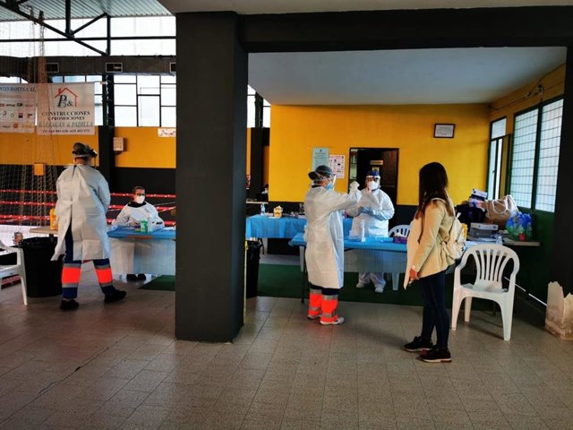 Imagen de archivo del cribado con test de covid-19 realizado en Bailén.
