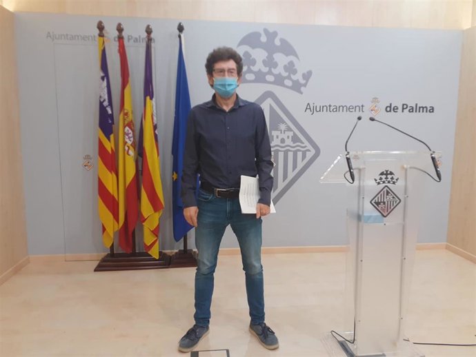 El portavoz municipal Alberto Jarabo en una rueda de prensa