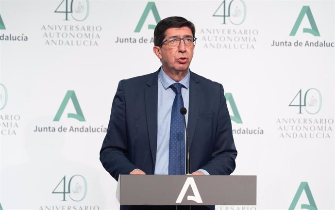 El vicepresidente de la Junta y consejero de Turismo, Regeneración, Justicia y Administración Local, Juan Marín, en una imagen de archivo.