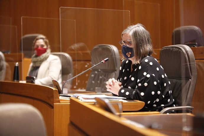La diputada portavoz de Ciudadanos en la Comisión de Institucional y de Desarrollo Estatutario de las Cortes de Aragón, Beatriz García.