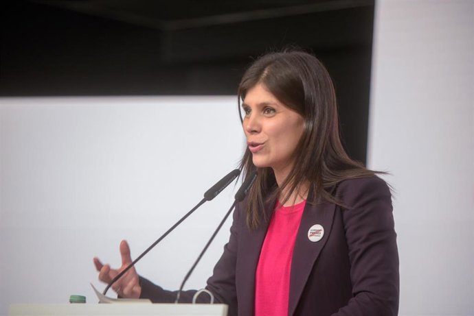 La secretaria general adjunta y portavoz de ERC, Marta Vilalta, en rueda de prensa telemática.