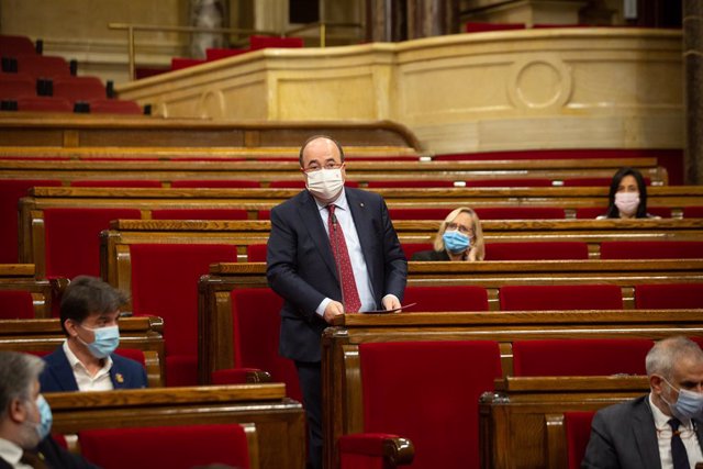 El primer secretari del PSC, Miquel Iceta, al Parlament. Catalunya (Espanya), 16 de desembre del 2020.