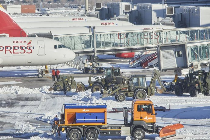 Avión de Iberia este martes en Barajas