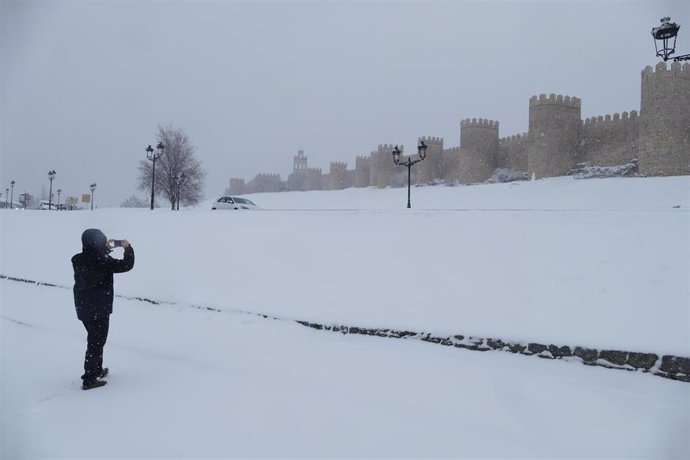 Imagen de archivo de nieve en Ávila