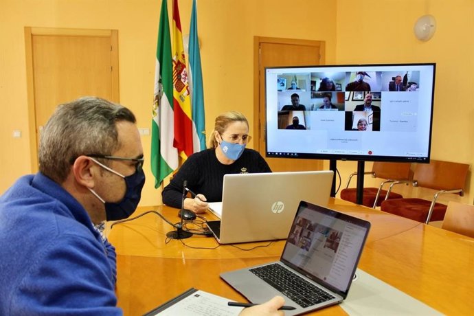 La alcaldesa de Fuengirola, Ana Mula, en la Mesa de Turismo telemática