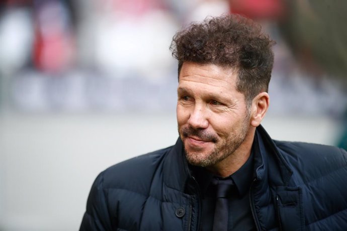 Diego Pablo Simeone, head coach of Atletico de Madrid, in action during the Spanish League, La Liga, football match played between Atletico de Madrid and CD Leganes at Wanda Metropolitano Stadium on January 26, 2020 in Madrid, Spain.