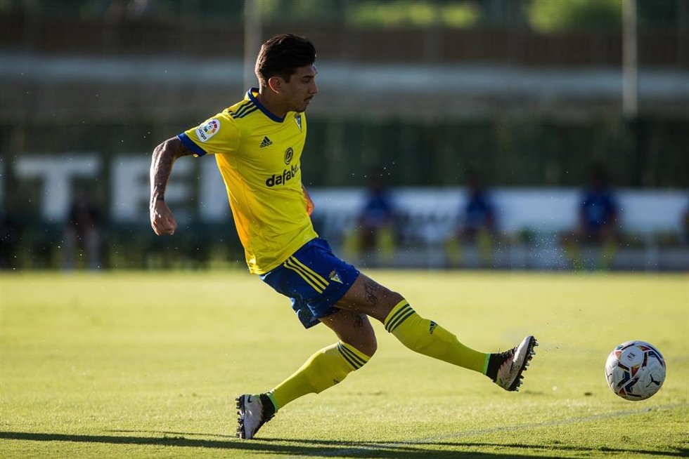 Sergio González, en un partido amistoso con el Cádiz