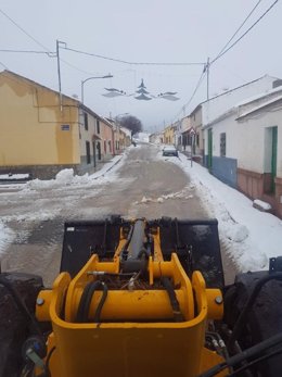 Nieve en las calles de Albacete