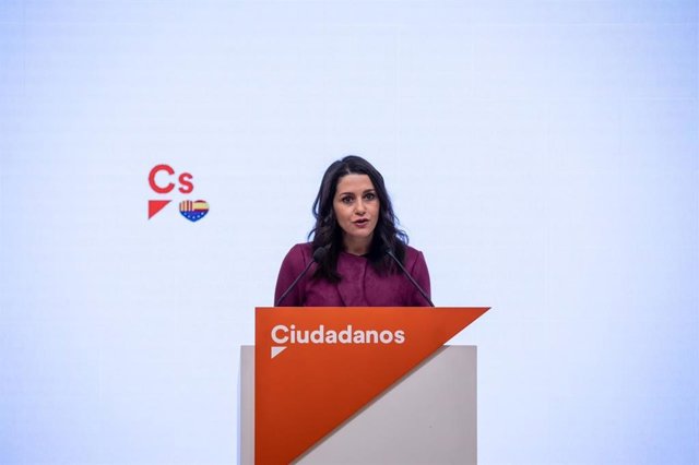 La líder de Cs, Inés Arrimadas. 