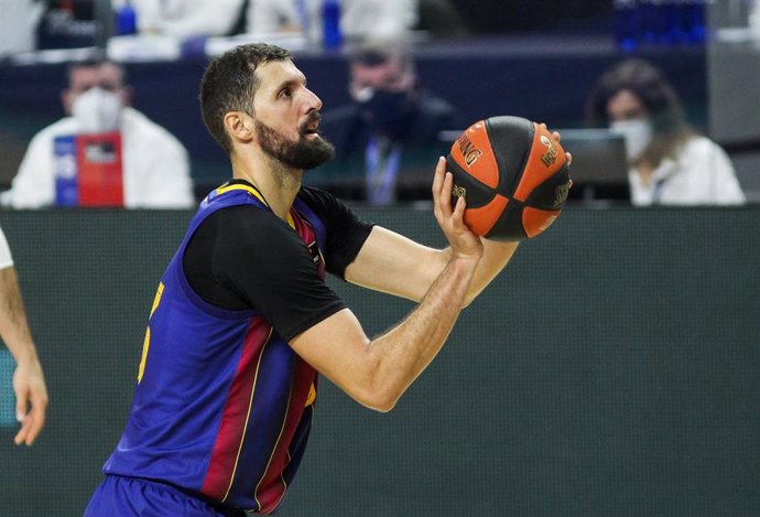 Nikola Mirotic of FC Barcelona during Liga ACB basketball match played between Real Madrid and FC Barcelona at Wizink Center on December 27, 2020 in Madrid, Spain.