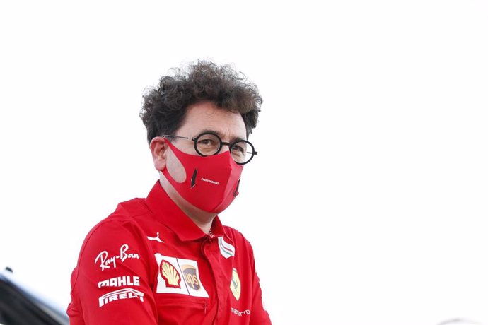 Mattia Binotto durante un Gran Premio del Mundial de Fórmula 1 de 2020