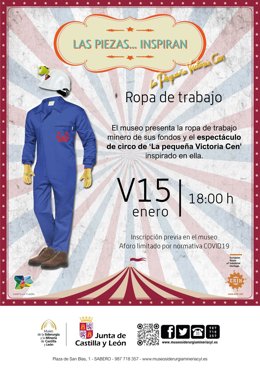 Cartel del programa didáctico denominado Las piezas inspiran que se desarrollará en el Museo de la Siderurgia y la Minería de Castilla y León, con sede en Sabero (León).