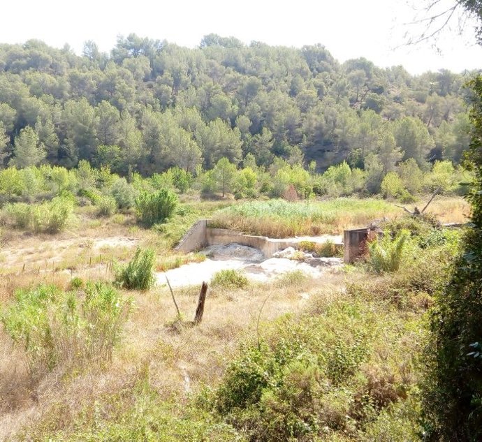 Antigua estación de aforo en Vespella de Gai (Tarragona)