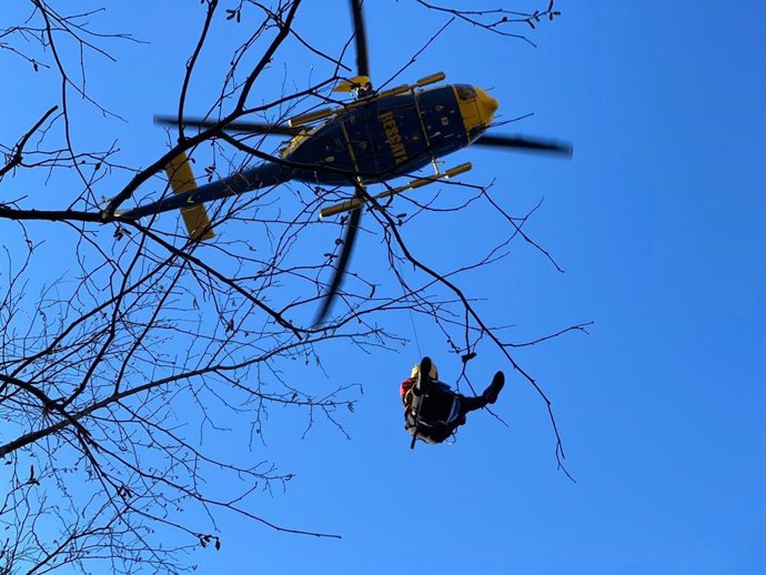 Rescate de la senderista herida