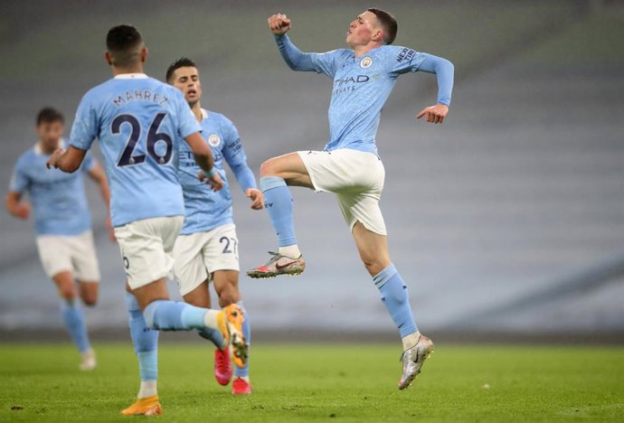 Phil Foden celebra el gol del triunfo del Manchester City
