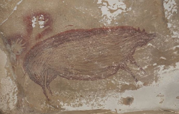 Pintura rupestre de 45.500 años en Indonesia