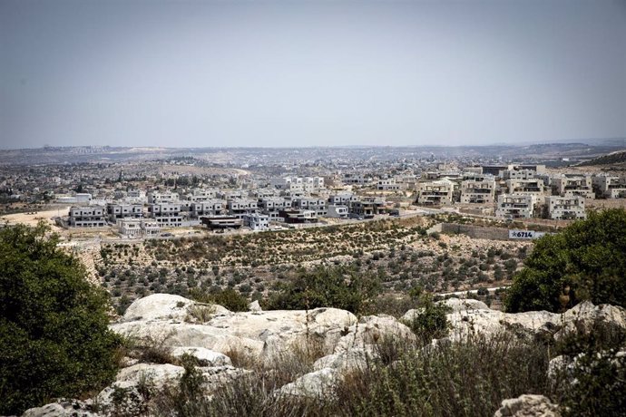 Vista de un asentamiento israelí en Cisjordania