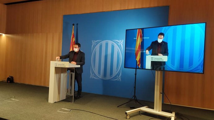 El secretario de Medidas Penales, Reinserción y Atención a la Víctima de la Generalitat, Armand Calderó, en rueda de prensa el 14 de enero de 2021.