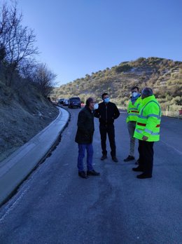 Visita a las obras en la A-6026