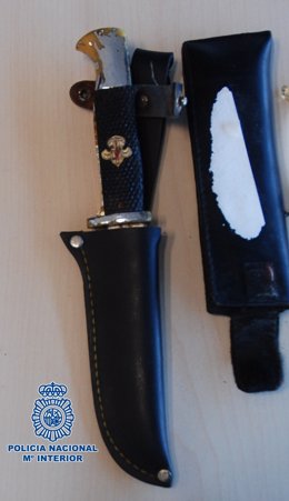Cuchillo utilizado para el asalta de la vivienda en Jerez