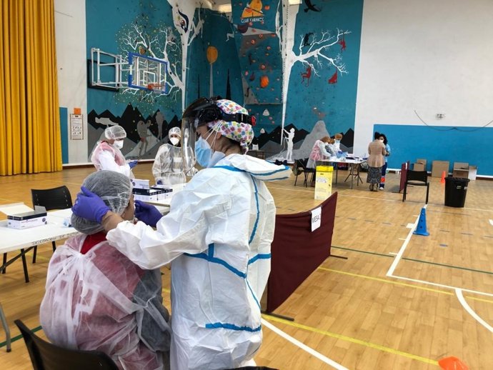 Realización de test en el cribado