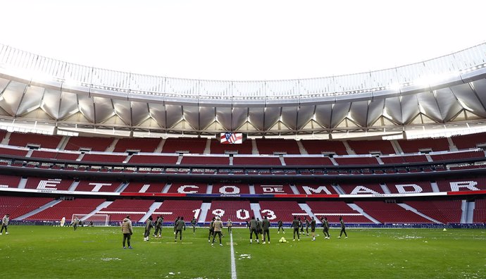 Entrenamiento del Atlético en el Wanda Metropolitano