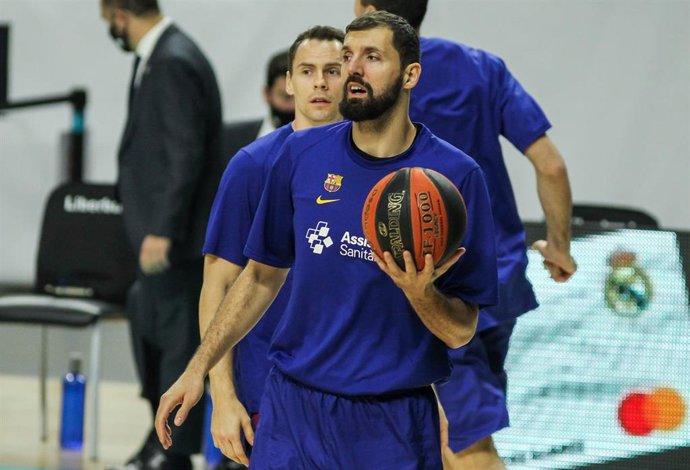 Nikola Mirotic of FC Barcelona during Liga ACB basketball match played between Real Madrid and FC Barcelona at Wizink Center on December 27, 2020 in Madrid, Spain.