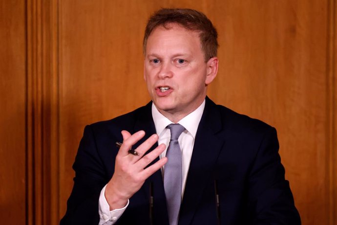 21 December 2020, England, London: UK Transport Secretary Grant Shapps speaks during Prime Minister Boris Johnson's press conference in response to the ongoing situation with the coronavirus (Covid-19) pandemic at 10 Downing Street. Photo: Tolga Akmen/P