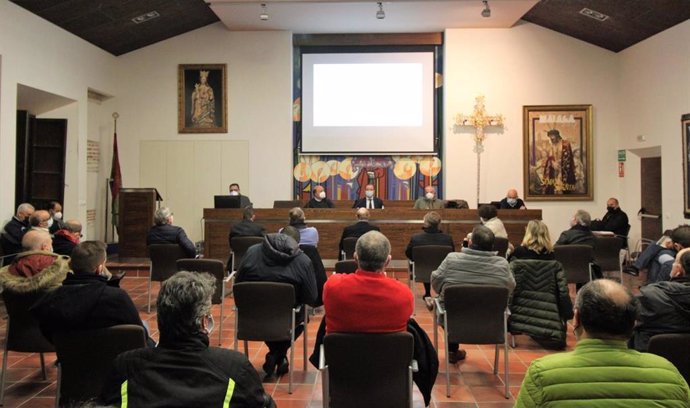 Reunión de la junta de gobierno de la Agrupación de Cofradías de Málaga celebrada el 14 de enero de 2021