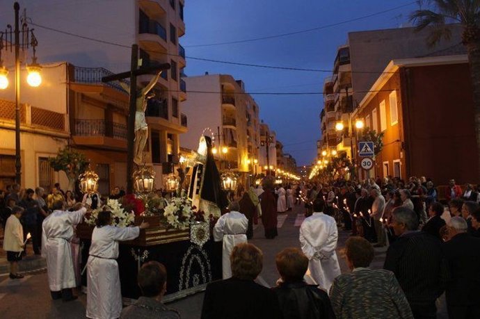 Procesión de Semana santa en El Campello (Alicante)