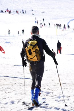 Esquiador en Sierra Nevada
